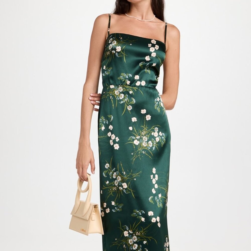 Reformation Frankie Silk Dress